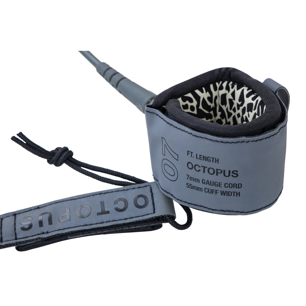 Octopus | Mission: Control 7’ Surf Leash - Grey